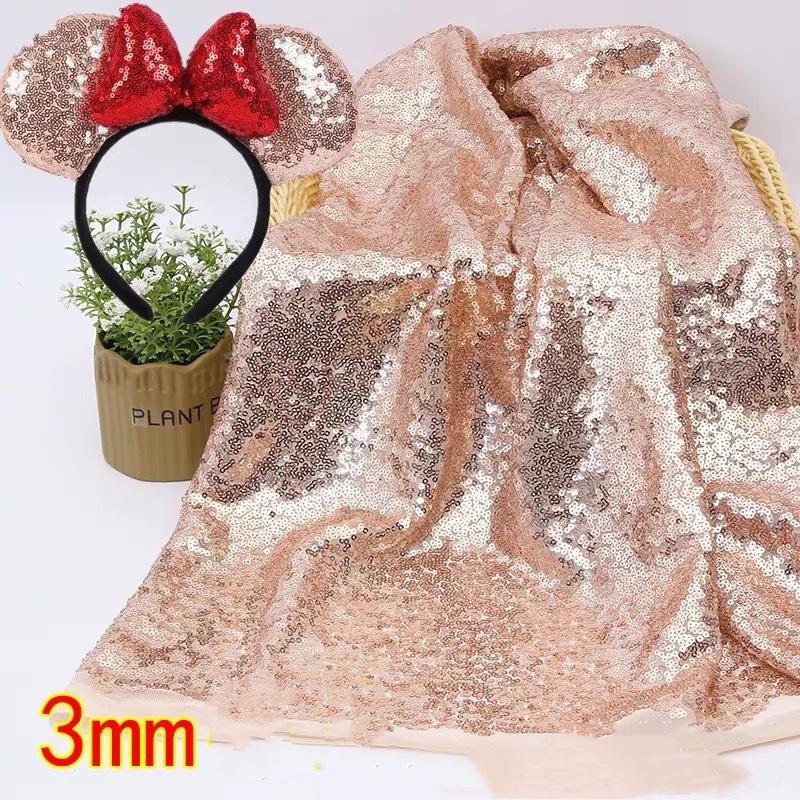 Glitter Tablecloth - ผ้าเลื่อมขนาดเล็ก 3 มม. สำหรับชุดราตรี วัสดุลูกไม้ ผ้ากลิตเตอร์