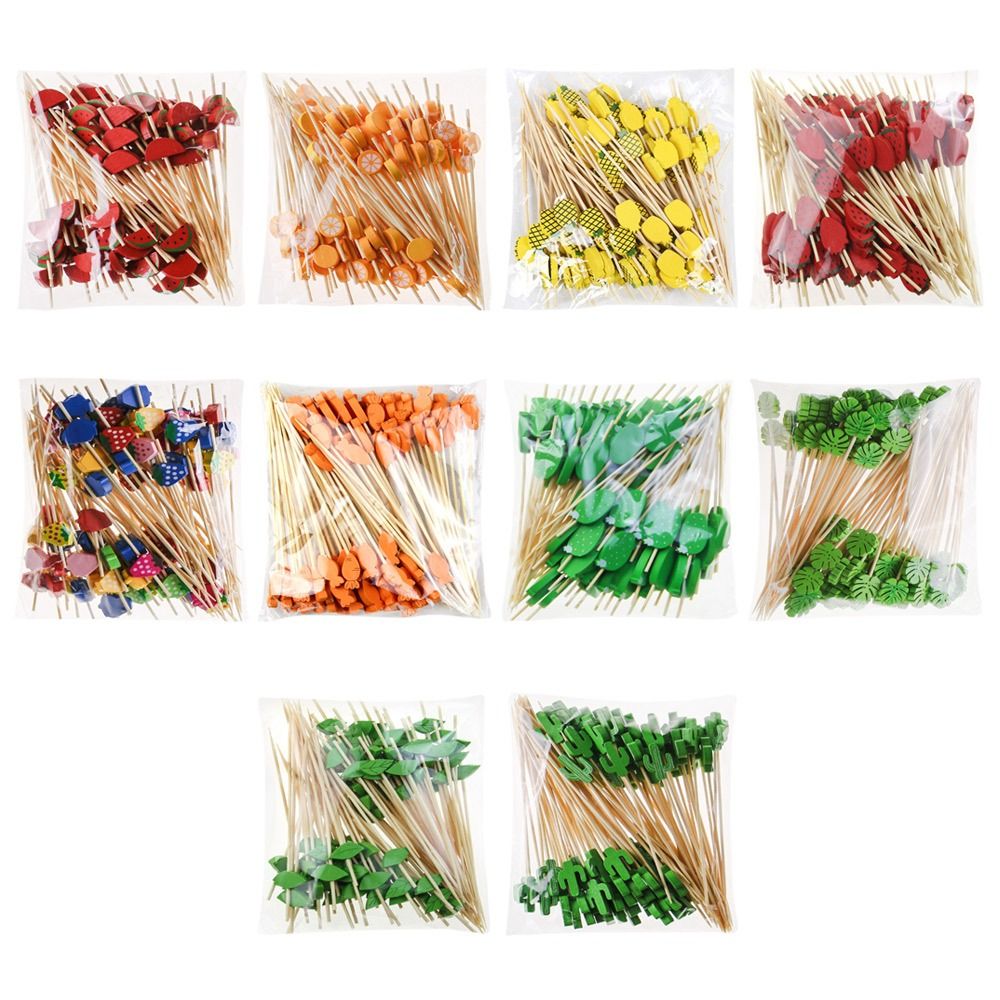 Centerpiece Stick - ส้อมสลัดผัก Sticks ไม้จิ้มฟัน Skewer อาหารผลไม้ค็อกเทล Decor
