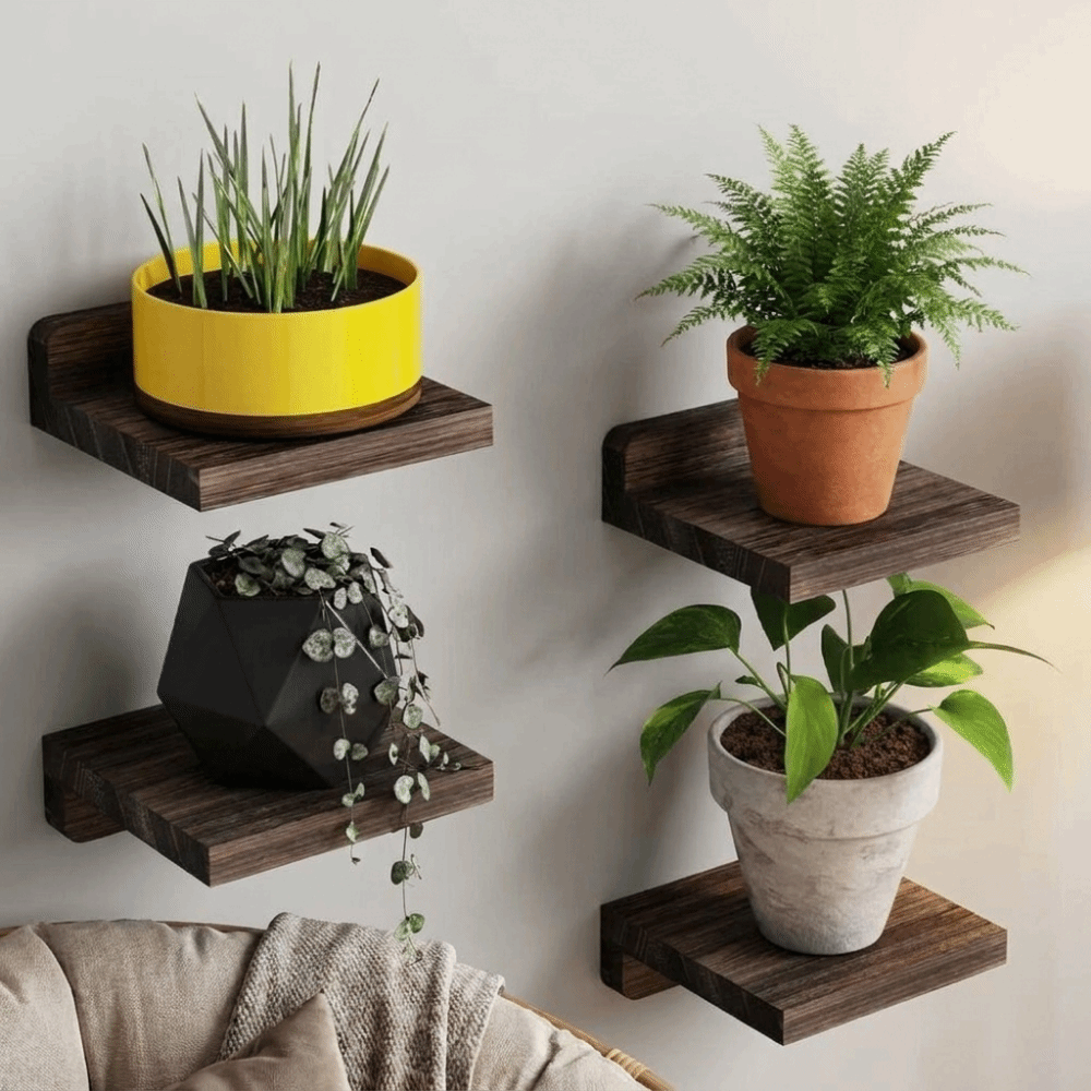 ชั้นวางของติดผนังไม้ขนาดเล็ก 4 - Flower Wall Panel บทวิจารณ์และราคา