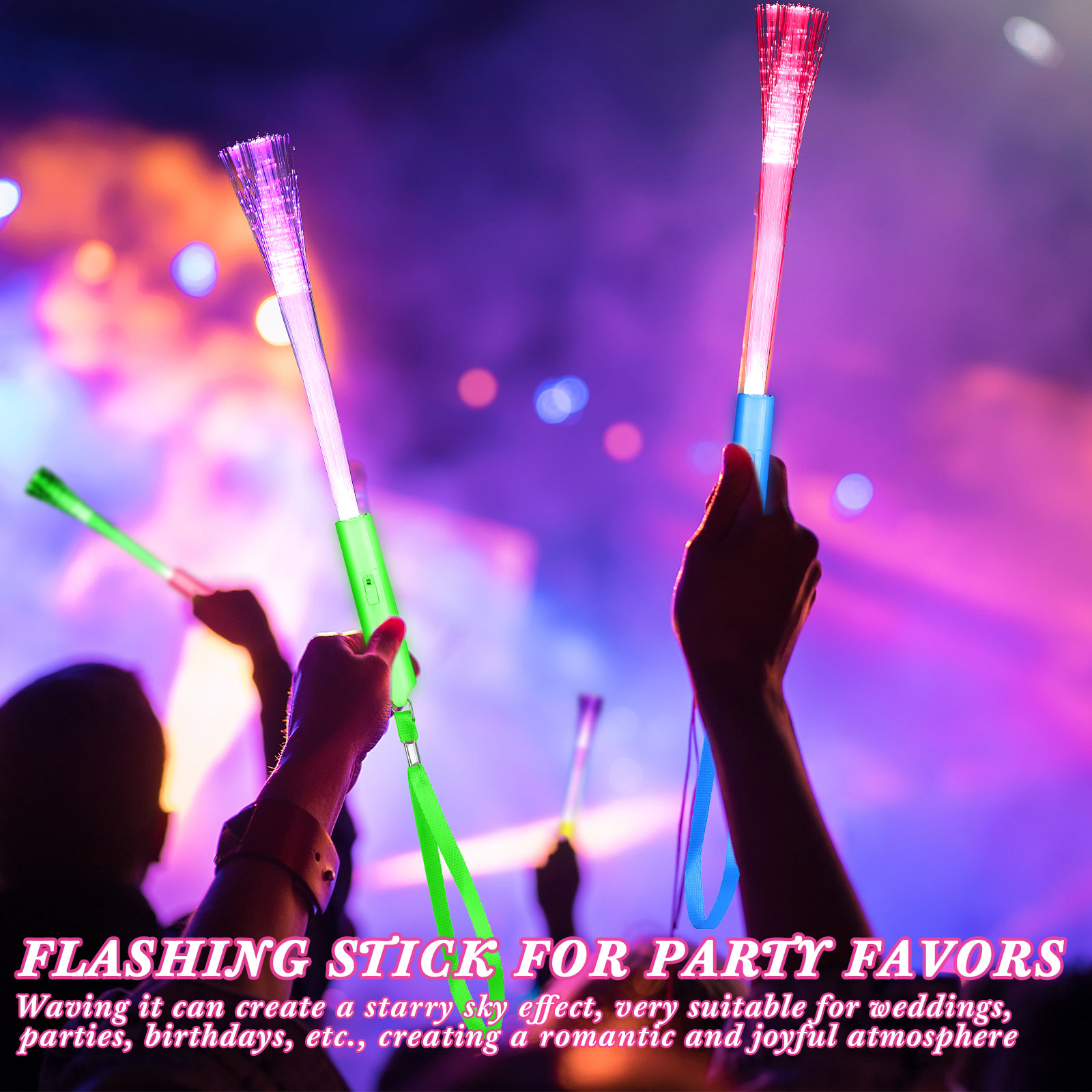 24-200 PCS ไฟเบอร์ออปติก Wands - Cotton Candy Cone บทวิจารณ์และราคา